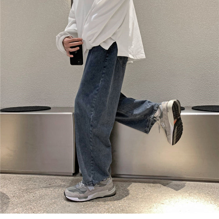 Herren Lässige Denim-Hose mit weitem Schnitt Echoarchiv