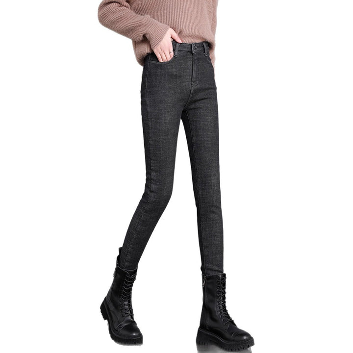 Damen nan hoch geschnittene Röhrenjeans mit formendem Stretchbund und schmalem Knöchelabschluss Echo Archiv