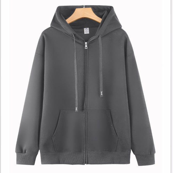 Unisex Oversize-Kapuzenjacke mit durchgehendem Reißverschluss & gerippten Bündchen Echoarchiv