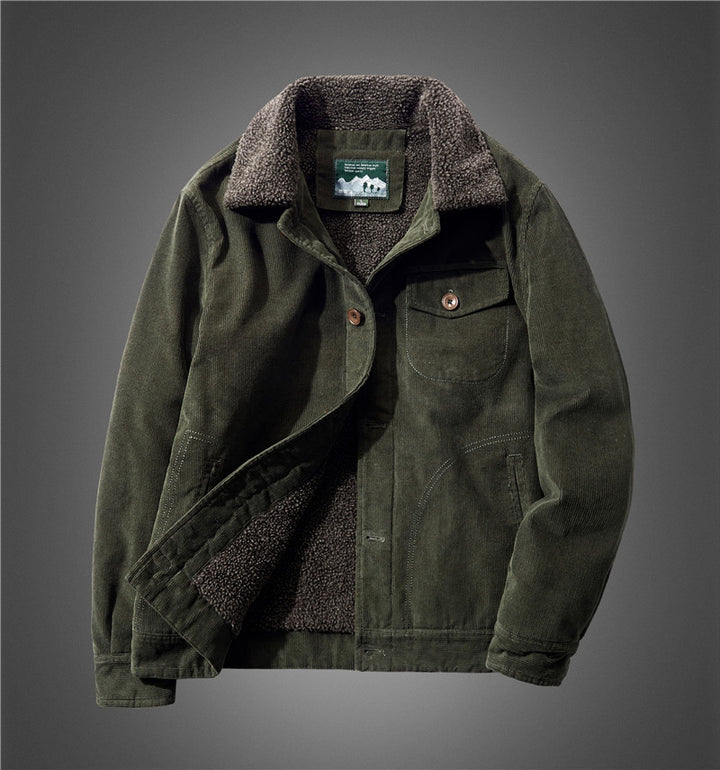 Herren Lässige Cordjacke mit Teddyfutter Echo Archiv
