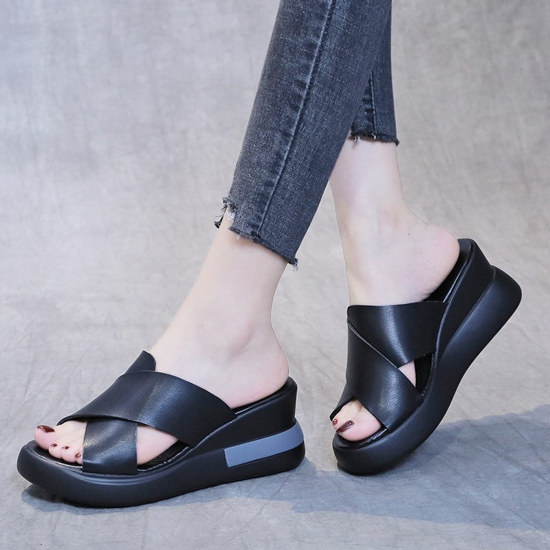 Damen nan Stadtkomfort Keil-Slipper mit ergonomischem viskoelastischem Fußbett und nahtlosem Synthetikobermaterial Echo Archiv