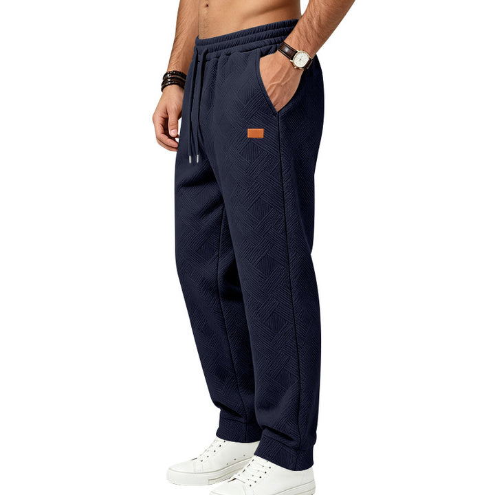Herren Texturierte Jogginghose mit elastischem Bund und Kordelzug Echoarchiv