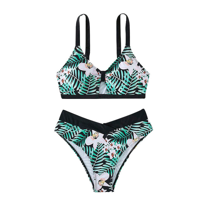 Damen Zweiteiliges Bikini-Set mit floralem Design und verstellbaren Trägern Echo Archiv
