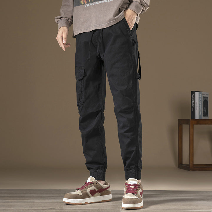 Herren Cargo-Hose mit funktionalen Taschen und elastischem Bund Echoarchiv