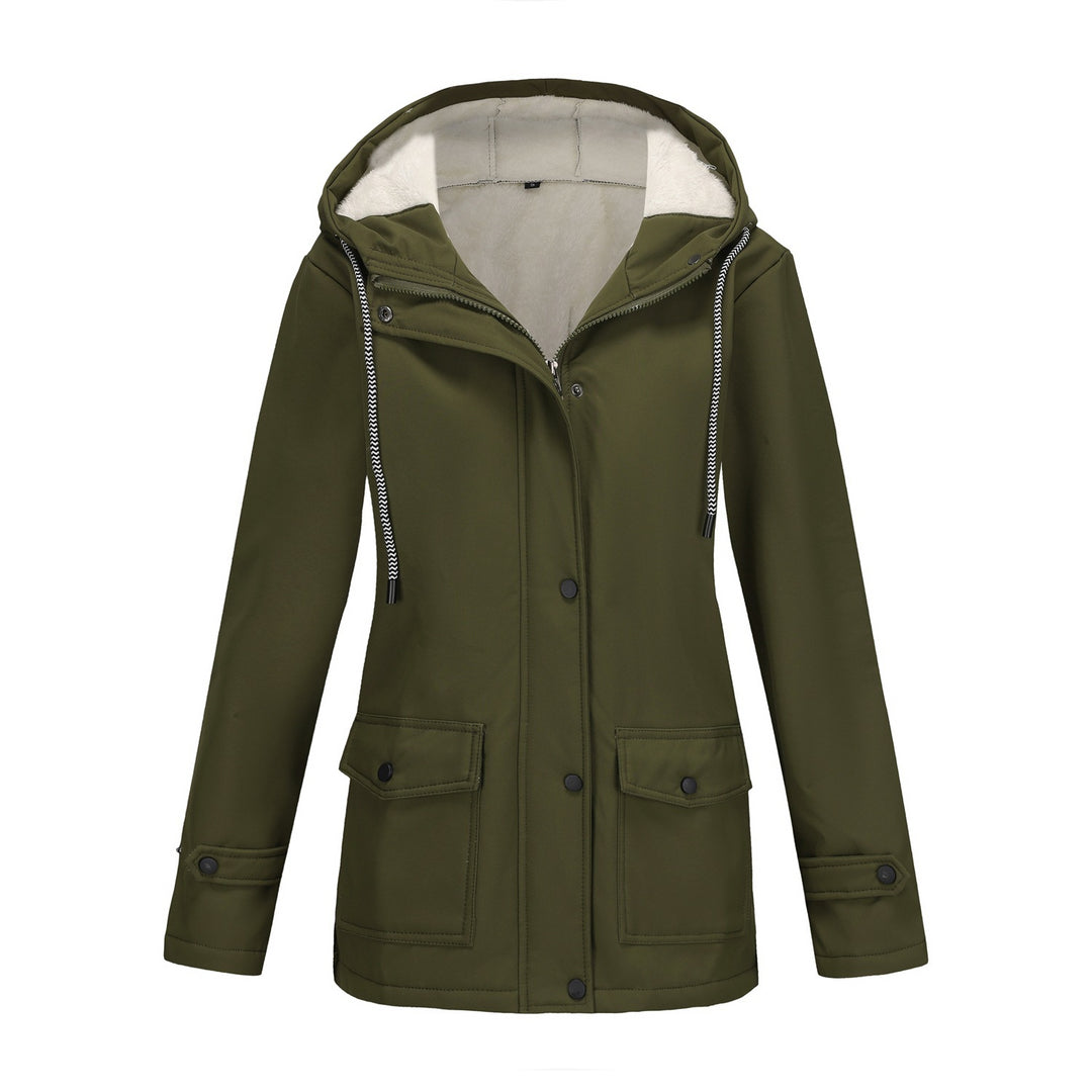 Damen Modische Outdoor-Jacke mit Fleece-Futter – Célinea