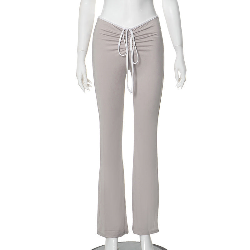 Damen cropped T-Shirt mit dekorativem Bindeband Echo Archiv