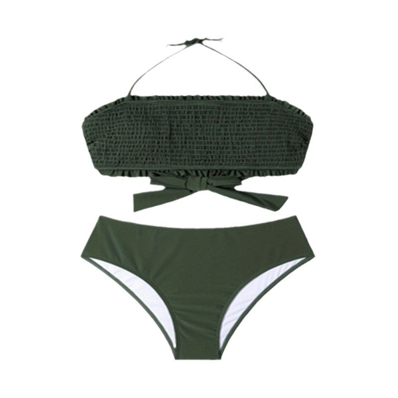 Damen Bikini-Set mit verspieltem Rüschendesign und hohem Bund Echo Archiv