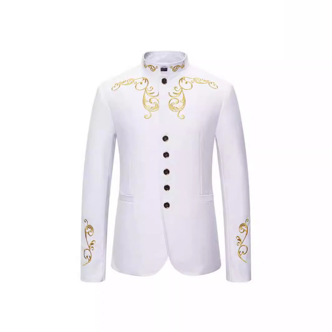 Herren Eleganter Blazer mit kunstvollen Stickereien Echoarchiv