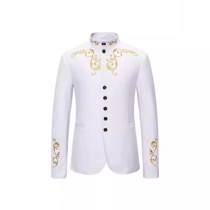 Herren Eleganter Blazer mit kunstvollen Stickereien Echoarchiv
