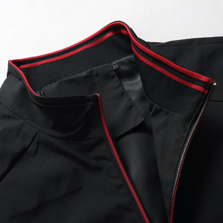 Herren Sportiver Microfaser-Blouson mit Stehkragen, Reißverschlusstaschen und Kontrastpaspel Echo Archiv