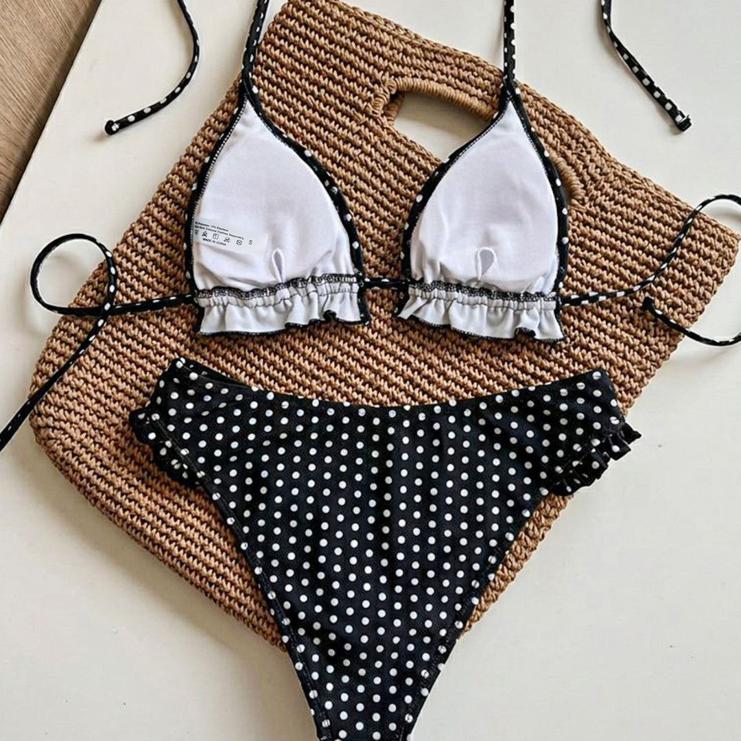 Damen Triangel-Bikini mit Rüschendetails und verstellbaren Trägern Echo Archiv