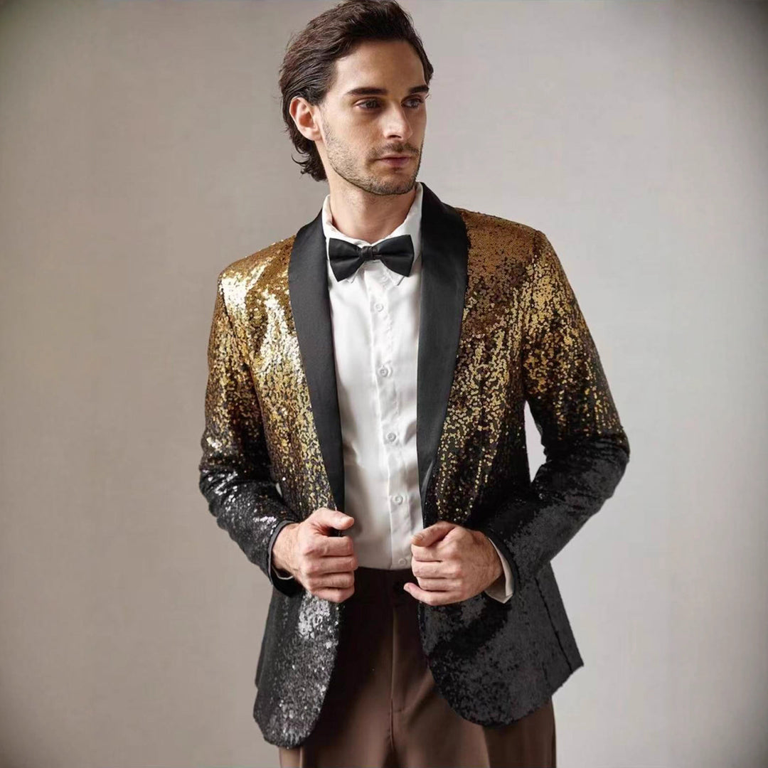 Herren schimmernder Paillettenblazer Echoarchiv