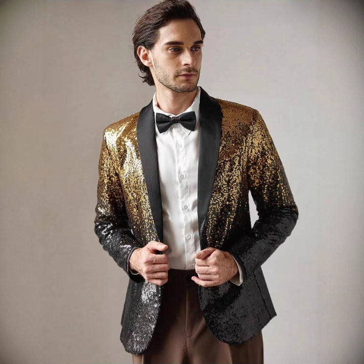Herren schimmernder Paillettenblazer Echoarchiv