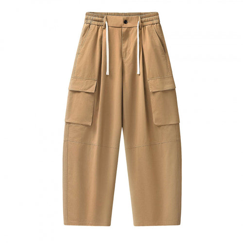Unisex Baggy‑Cargo‑Hose mit elastischem Bund, Tunnelzug und großen Pattentaschen Echo Archiv
