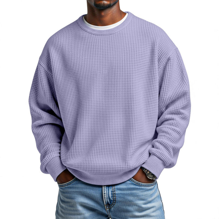 Herren Bequemer Sweatpullover mit Waffelstruktur Echoarchiv