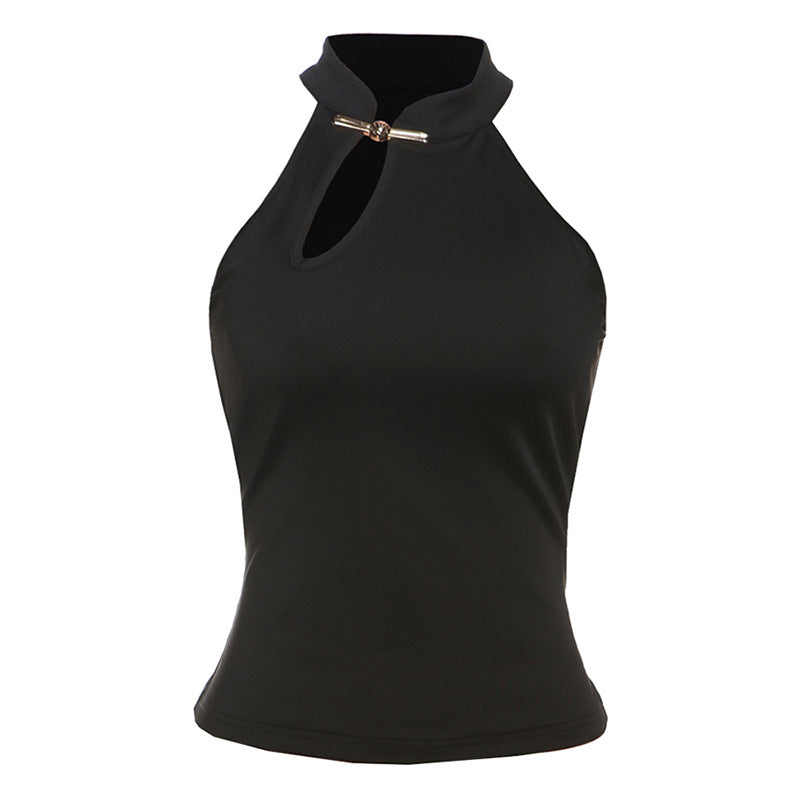 Damen Elegantes Haltertop mit modischer Schlitz-Detail Echo Archiv