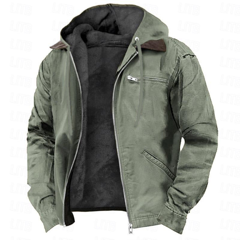 Herren Modische Freizeitjacke mit Kapuze – Taviero