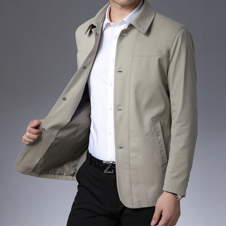 Herren modische Jacke mit klassischem Schnitt und praktischen Taschen Echoarchiv