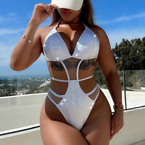 Damen Cut-Out Bikini mit schimmerndem Design Echo Archiv