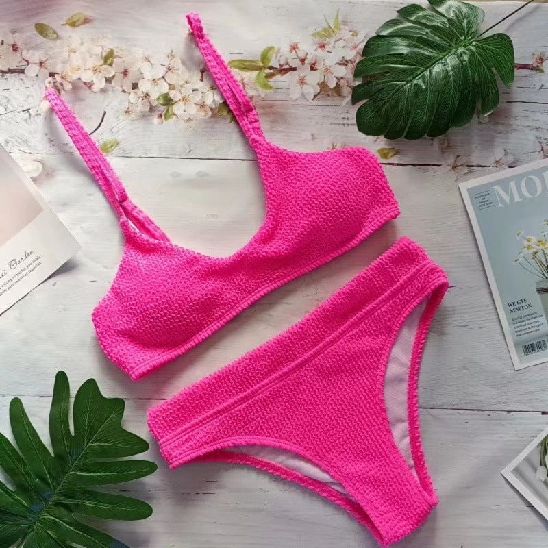 Damen Triangel-Bikini mit elastischem Wellenmuster und komfortablem Schnitt Echo Archiv