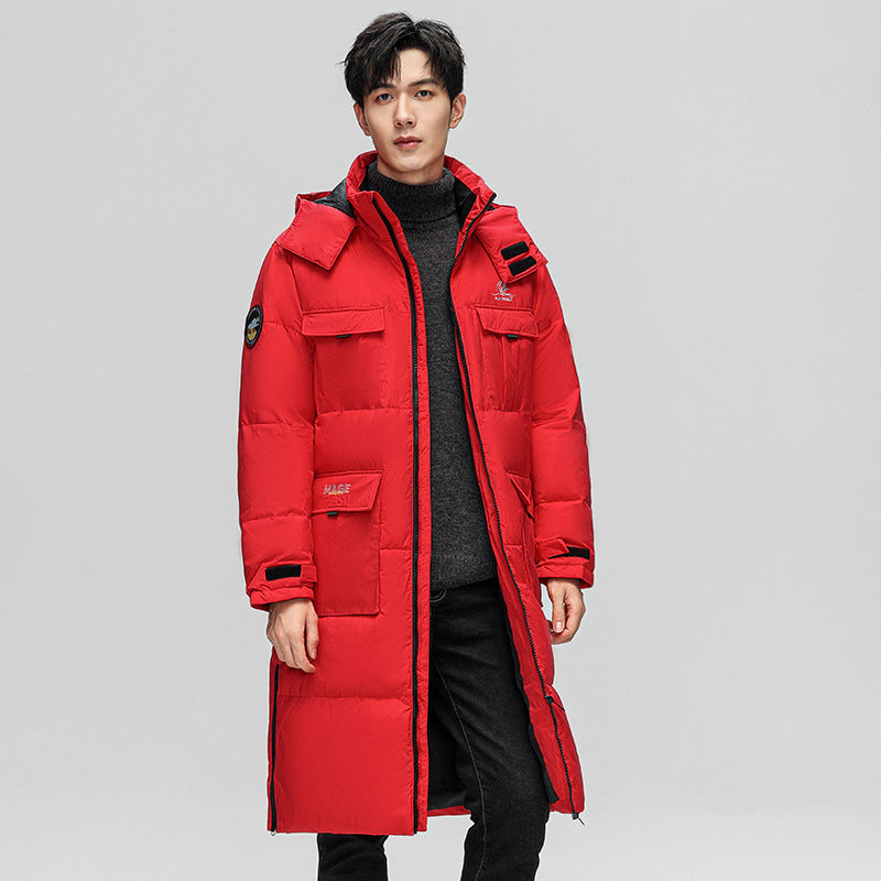 Herren lange Winterjacke mit praktischen Taschen und isolierendem Futter Echoarchiv