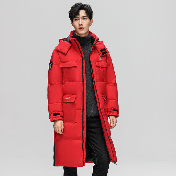 Herren lange Winterjacke mit praktischen Taschen und isolierendem Futter Echoarchiv