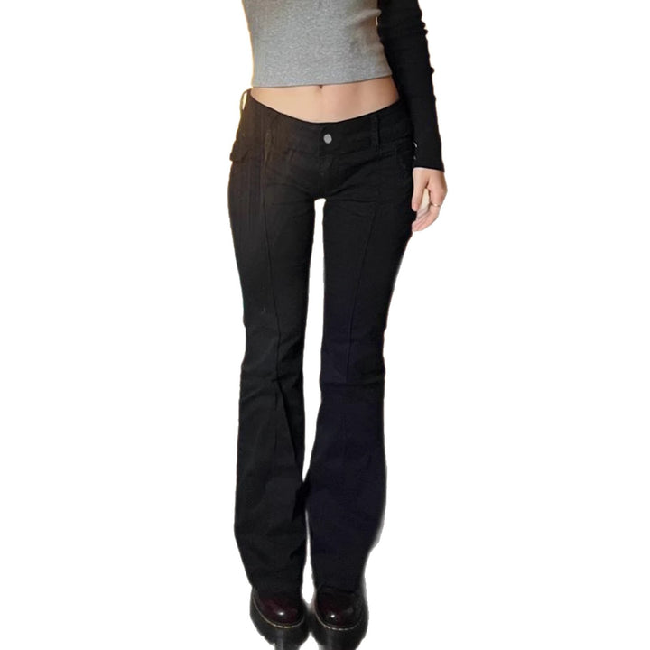 Damen High‑Waist Schlaghose mit Ziernaht und Klappentaschen Echo Archiv