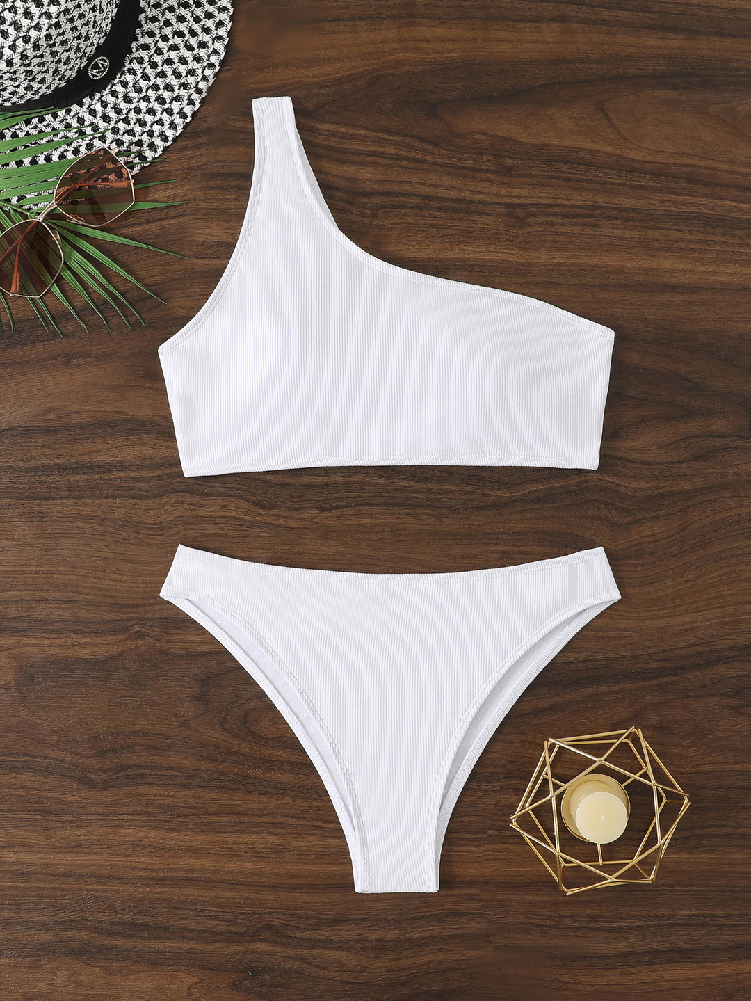 Damen Triangel-Bikini mit asymmetrischem Schnitt und raffiniertem Rippendesign Echo Archiv