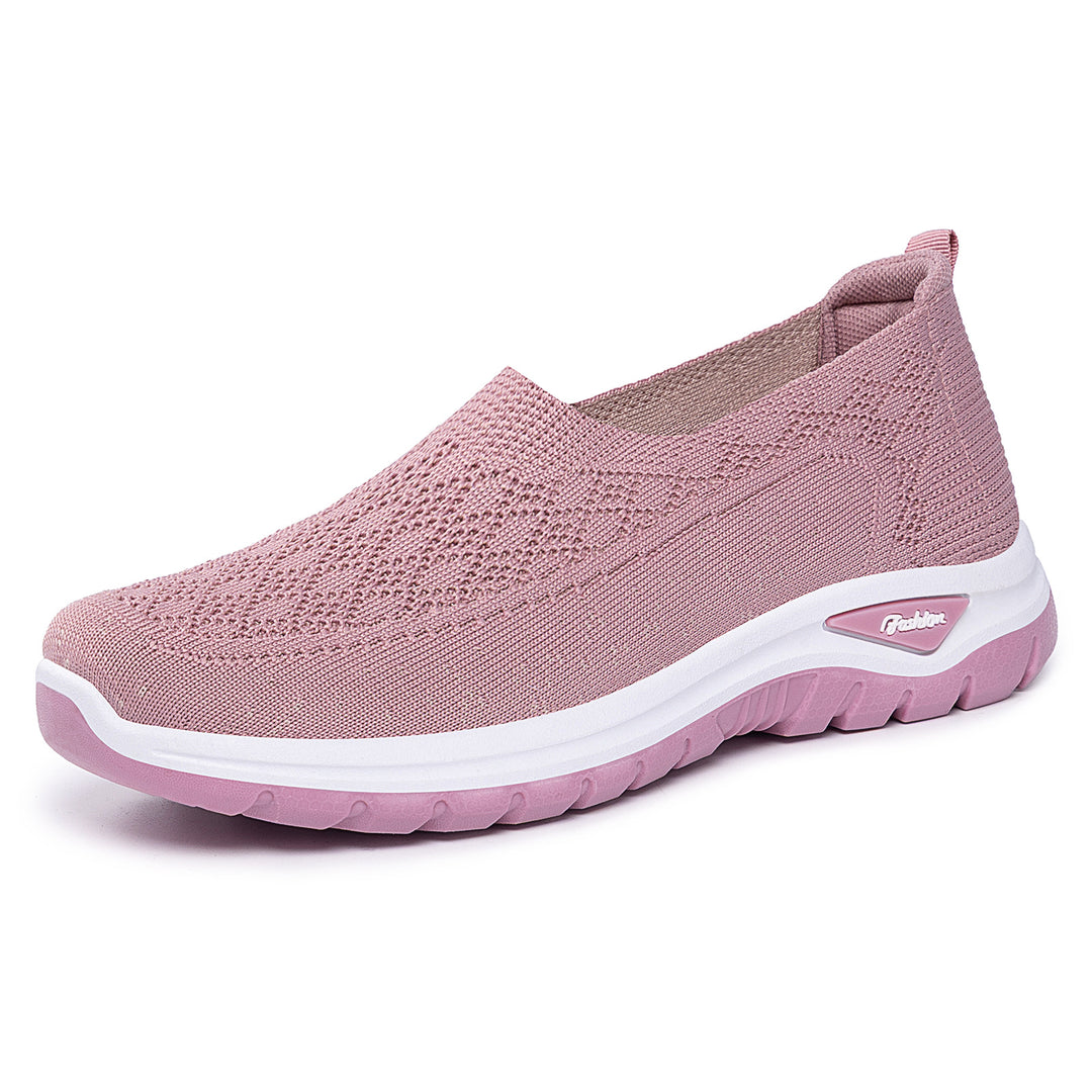 Damen nan gestrickter Slip-On Komfortwalker mit Memory-Fußbett, elastischem Sockeneinstieg und rutschfester Profilsohle Echo Archiv