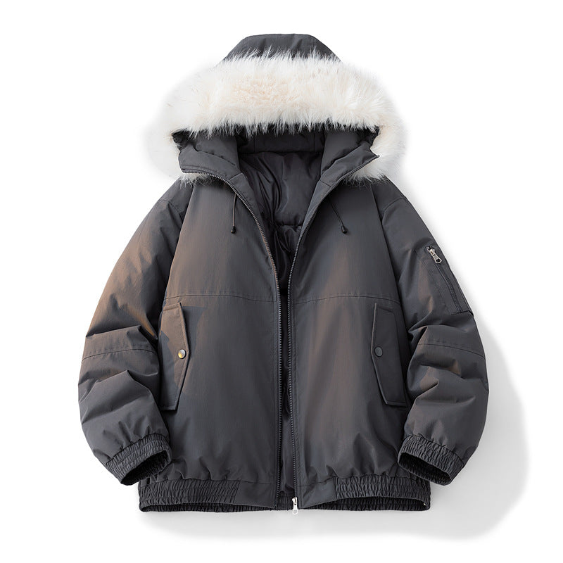 Damen Modische Winterjacke mit abnehmbarem Kunstfellkragen Echoarchiv