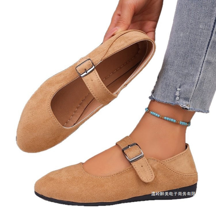 Damen nan elegante Mary-Jane-Ballerina mit verstellbarem Komfortriemen, gepolstertem Fußbett und dezenter Animal‑Prägung Echo Archiv