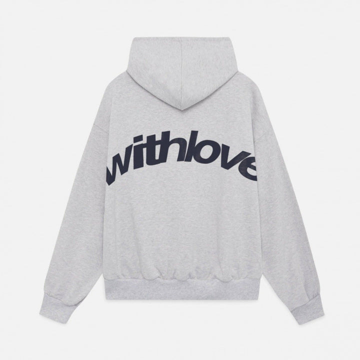 Unisex nan Oversized Kapuzenpullover mit großem Rückenprint und weichem Fleece Innen Echo Archiv