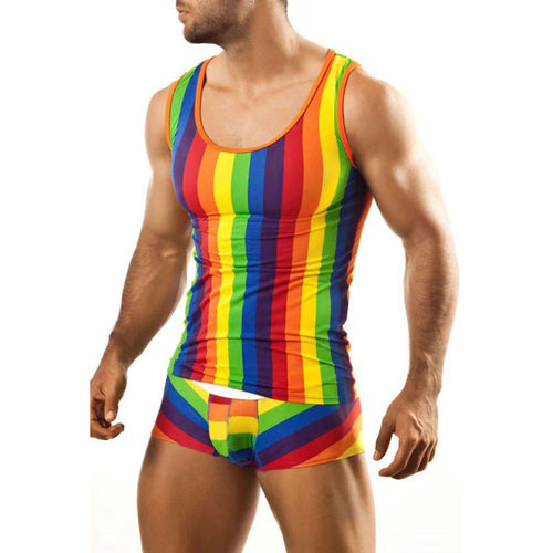 Herren nan eng anliegendes Unterwäsche-Set mit Tanktop und formendem Boxerbrief aus Stretchjersey Echo Archiv