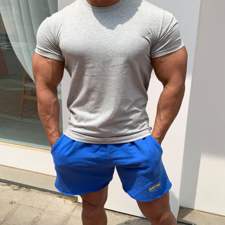 Herren körperbetontes Fitness-T-Shirt und kurze Sportshorts Set Echoarchiv