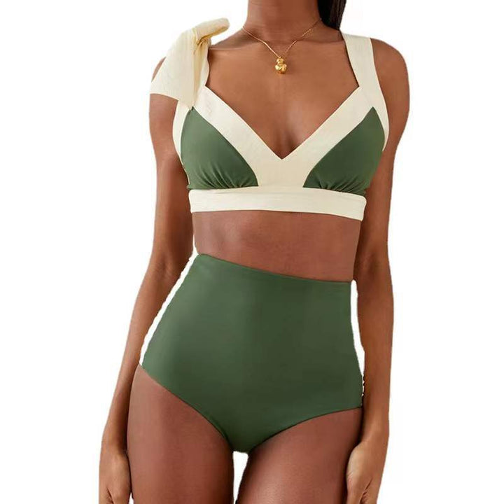 Damen Hoch geschnittener Bikini mit elegantem Wickeldetail Echo Archiv