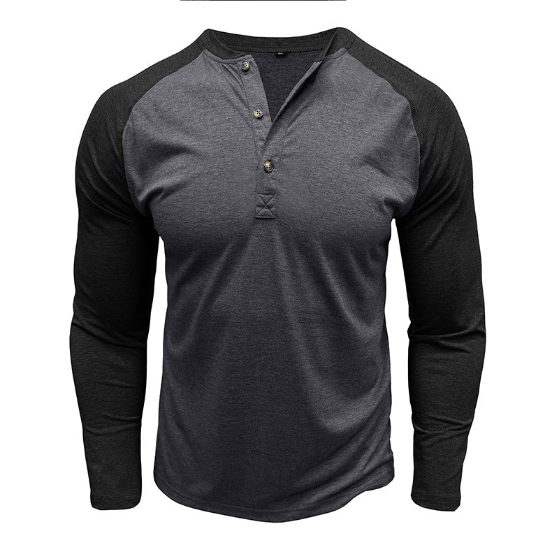 Herren Langarmshirt mit Henley-Ausschnitt Echoarchiv
