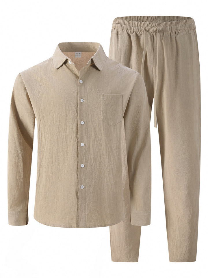 Herren lässiges Schlafanzug-Set aus atmungsaktivem Material mit elegantem Design Echoarchiv