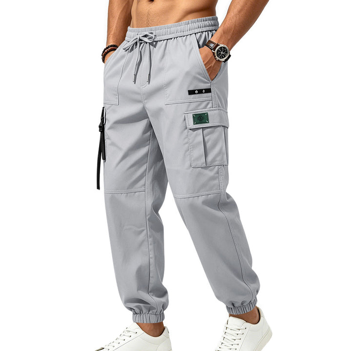 Herren Cargo-Jogginghose mit Kordelzug elastischen Bündchen und Multifach-Taschen – Bravaro