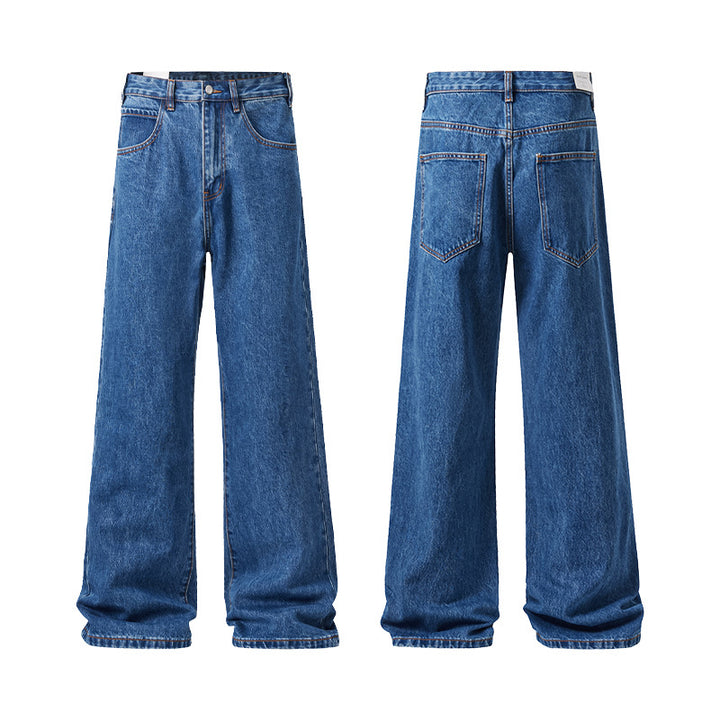 Herren Weit geschnittene Denim-Palazzo-Hose mit fließendem Beinverlauf Echo Archiv