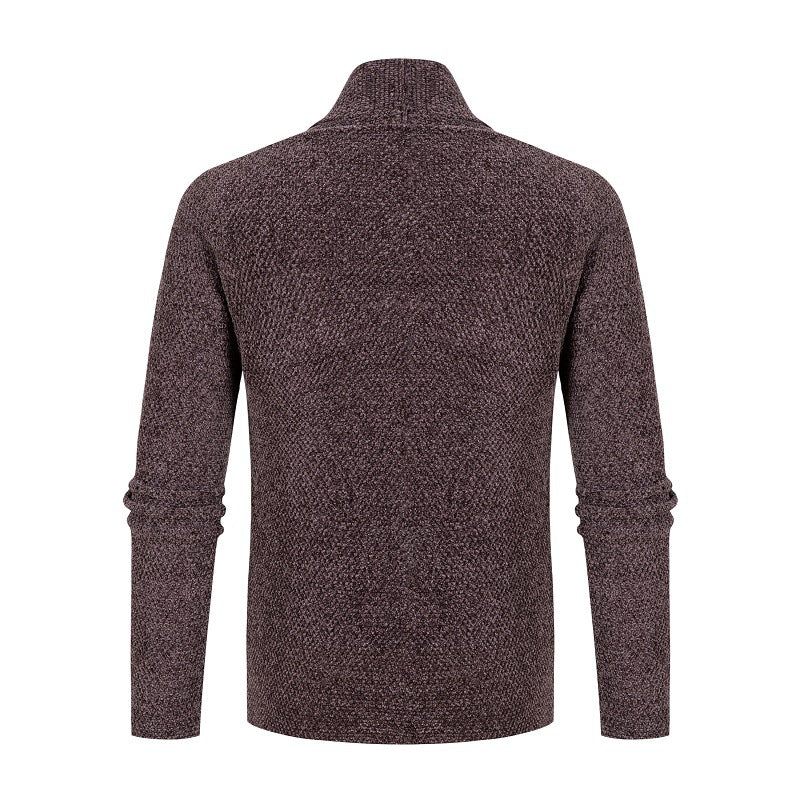 Herren Strickjacke mit modernem Schalkragen und feinem Strukturmuster Echoarchiv
