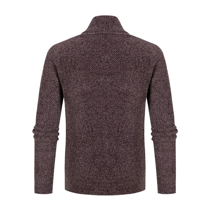 Herren Strickjacke mit modernem Schalkragen und feinem Strukturmuster Echoarchiv