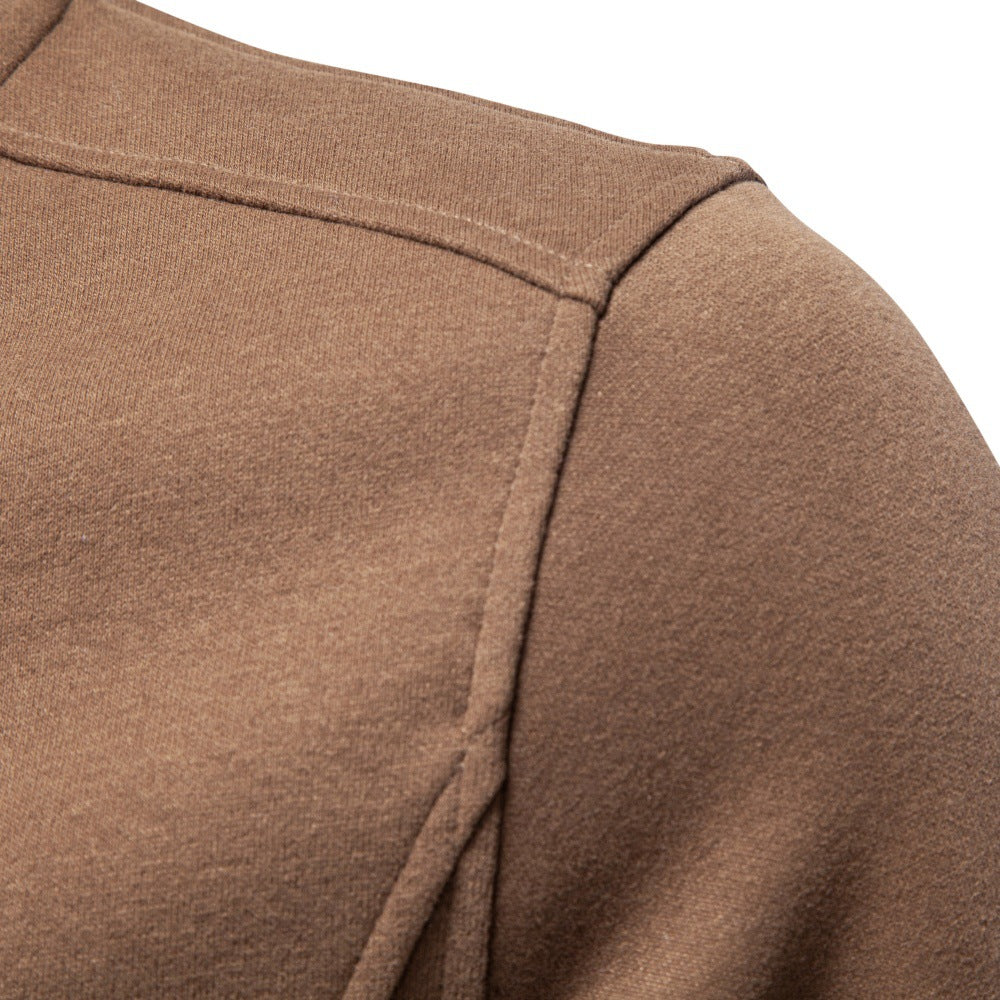 Herren Troyer-Pullover mit kurzem Reißverschluss und Stehkragen Echoarchiv