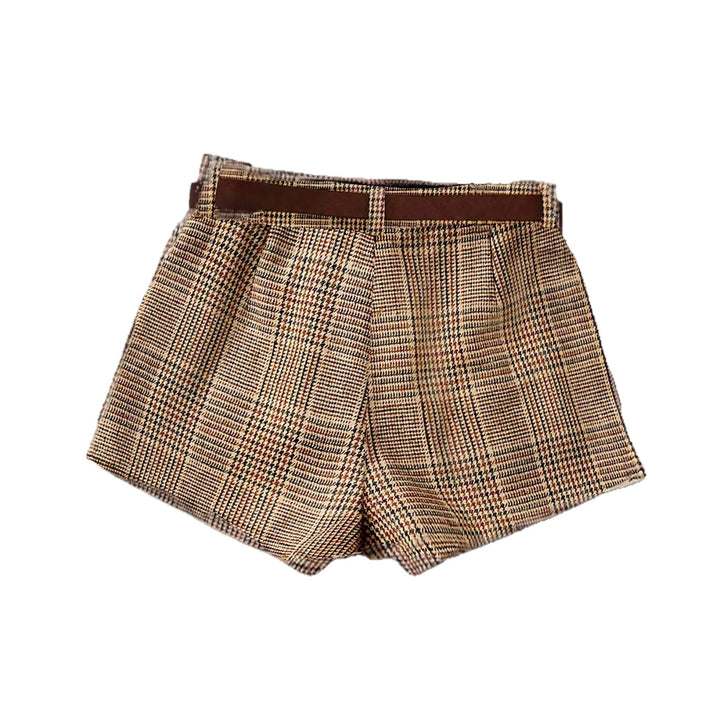 Damen Karierte Shorts mit Gürtelschlaufen Echo Archiv