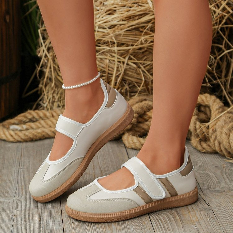 Damen Mary-Jane-Sneaker mit Klettverschluss, leichter Profilsohle und Komfortfußbett Echo Archiv