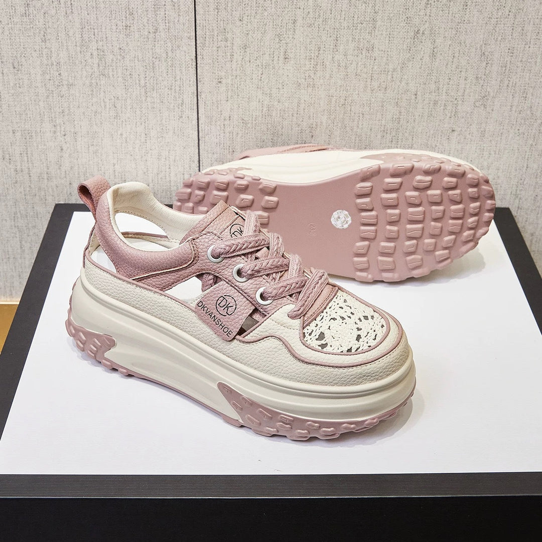 Damen Modische Sneaker mit luftigen Lochungen und dämpfender Laufsohle Echo Archiv