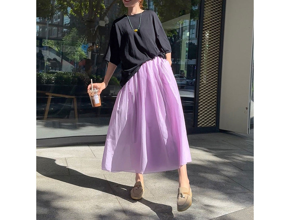 Damen Eleganter Maxirock aus luftiger Baumwolle Echoarchiv