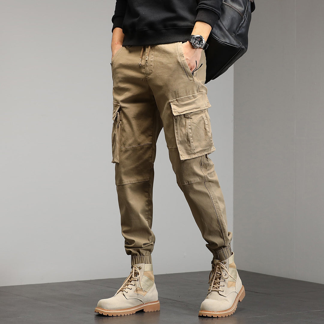 Herren Taktische Cargo‑Joggerhose mit elastischem Tunnelzugbund, Knieabnähern und Mehrfachtaschen Echo Archiv