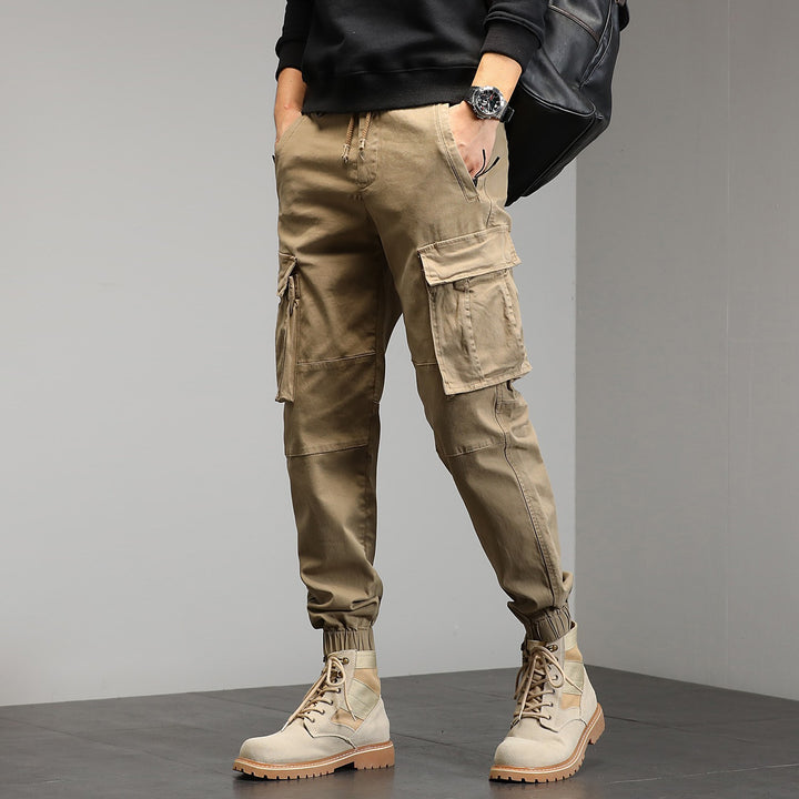 Herren Taktische Cargo‑Joggerhose mit elastischem Tunnelzugbund, Knieabnähern und Mehrfachtaschen Echo Archiv