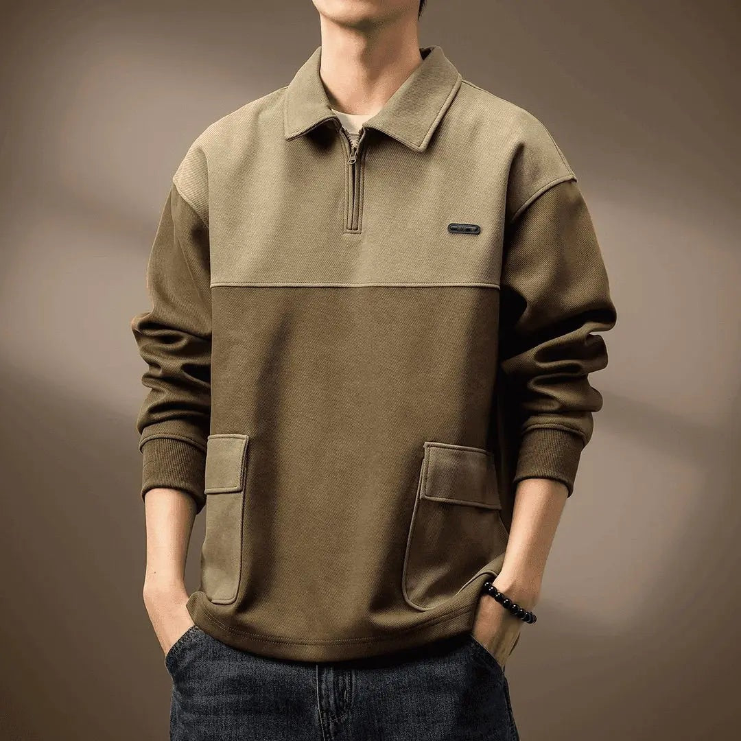 Herren Modischer Sweatshirt mit Reißverschluss – Norvane