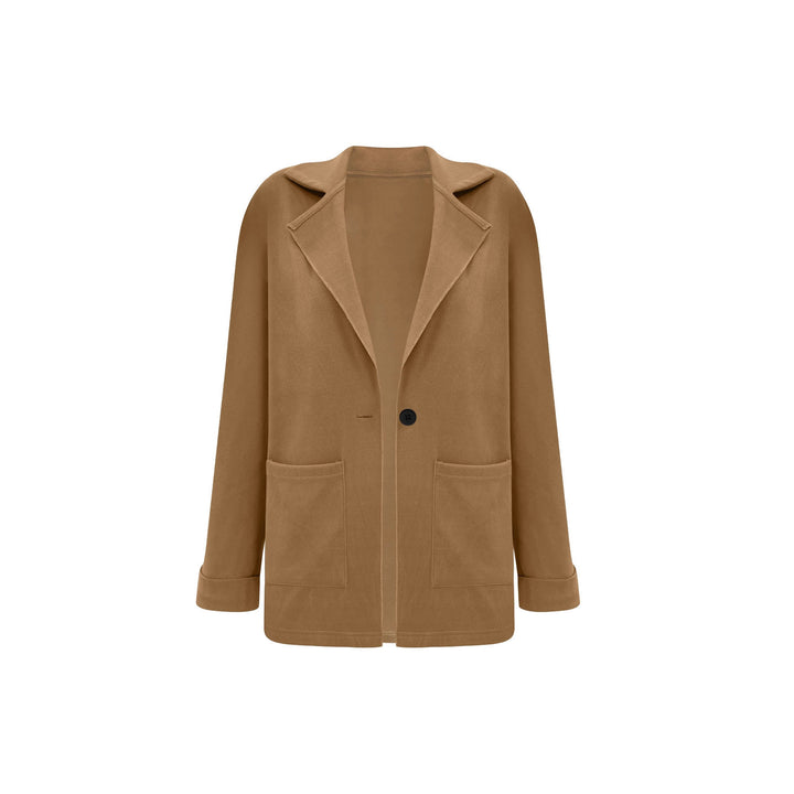Damen Offene Cape-Cardigan aus Feinstrick mit asymmetrischem Saum und Eingrifftasche Echoarchiv